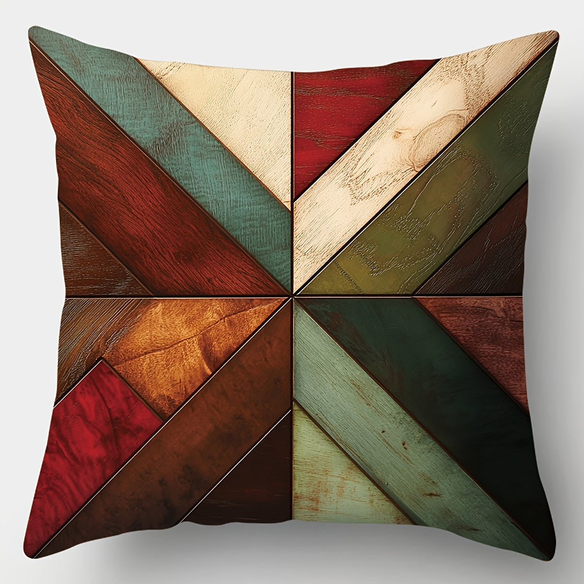 4-Pack Contemporary Geometric Throw Cushion Covers for Sofa, Machine Washable, Printed Zipper Closure, Versatile Room Decor, Woven Polyester Decorative Case Set for Living Room, Bedroom, Patio Furniture