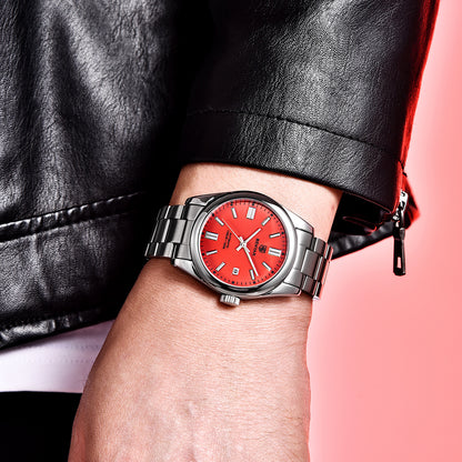 1pc BENYAR Men's Mechanical Wristwatch, 10Bar Waterproof Automatic Watch, Stainless Steel Sports Diving Watch For Men, Ideal choice for Gifts