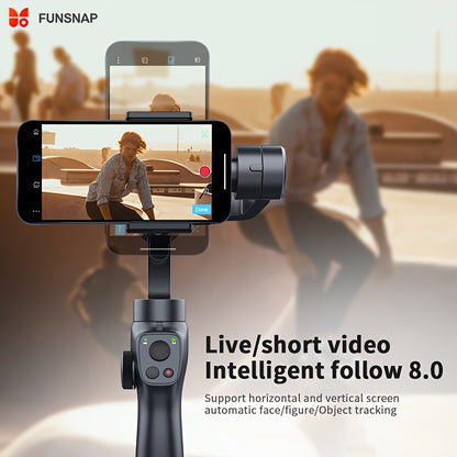 3-Axis Gimbal Stabilizer for iPhone 13 12 11 Pro Max XS X XR Samsung s21 s20 Android Smartphone, Handheld Gimble with Focus Wheel, Phone Stabilizer for Video Recording Vlog - FUNSNAP Capture 2s Combo