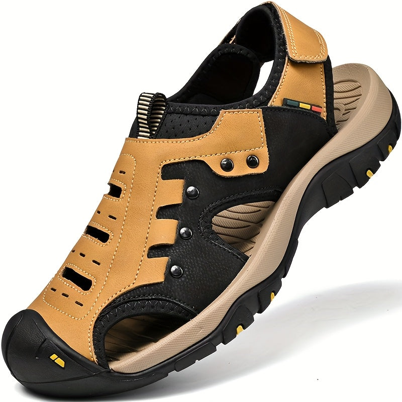 Sandálias pretas, castanhas e cinzentas para mulher - Chinelos de caminhada de verão com fecho ajustável, sola de borracha e material superior confortável para uso casual ao ar livre, sandálias com tiras.