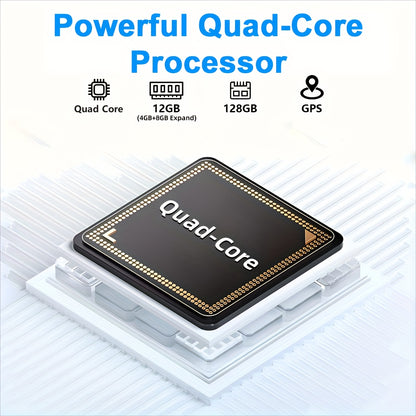 CRELANDER W30 2 in 1 Tablet PC Android 15 Tablet, RAM 12GB (4+8GB Expand)+128Gb ROM, with Case, (Keyboard, Mouse, Pen) Can Optional, 2.4G/5G Wifi, GMS, GPS, Google, Pad, Tablet PC, Tablet, Pad