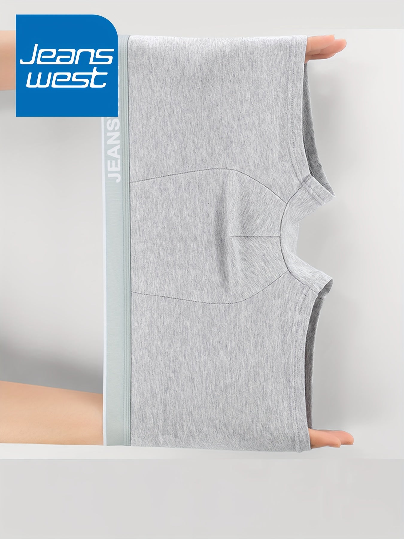 JEANSWEST 8-Pack Men's Underwear, Solid Color, Simple and Fashionable, Cotton Boxer Briefs