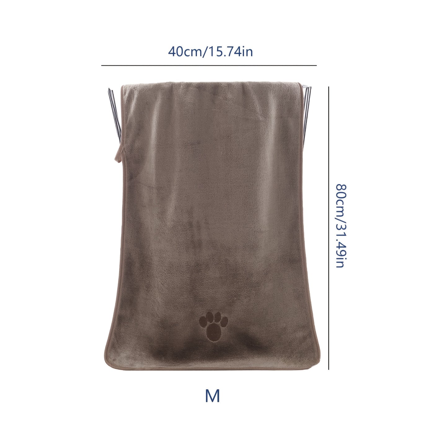 1pc Super Absorbent Dog Bath Towel With Adorable Embroidery - Gentle & Stylish Cleaning Solution For Your Furry Friend