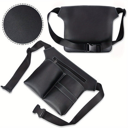 Bolsa profissional para tesouras de cabeleireiro com cinto de cintura - Estojo de armazenamento durável em pele PU para ferramentas e acessórios de salão de cabeleireiro.