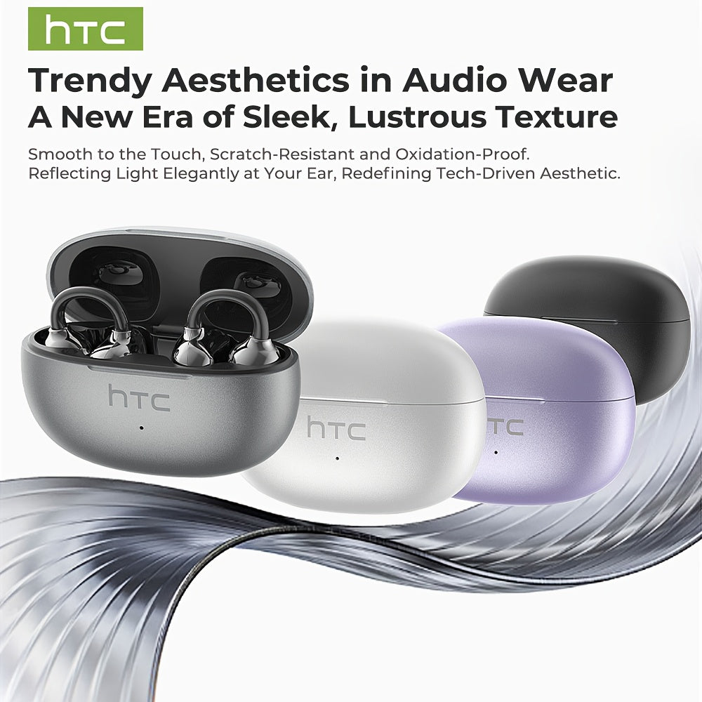 HTC NE55 real-time translation head-mounted OWS open wireless headset, supports the latest BT V6.0, noise reduction, clear calls, HIFI high-quality sound quality, built-in microphone, language translation, ergonomic design, d