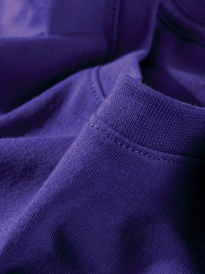 T-shirt infantil de cor sólida, blusa casual de manga curta, t-shirt infantil para o verão.