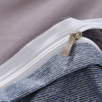 4pcs New Comfortable Breathable Bedding Set: 2 Pillowcases, 1 Duvet Cover, and 1 Fitted Sheet - Under Mount Fuji