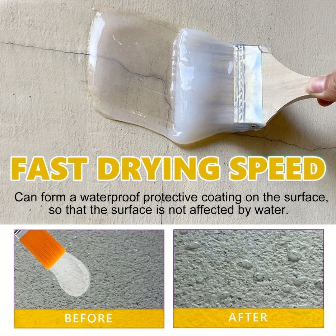 Selante impermeabilizante de alta resistência DOEYVOSE, 1 kg/35 oz - Revestimento impermeabilizante de secagem rápida e sem resíduos, adesivo forte para convés de navios, pavimentos, caves, telhados e vedação à prova de fugas (tubo de 1 kg)