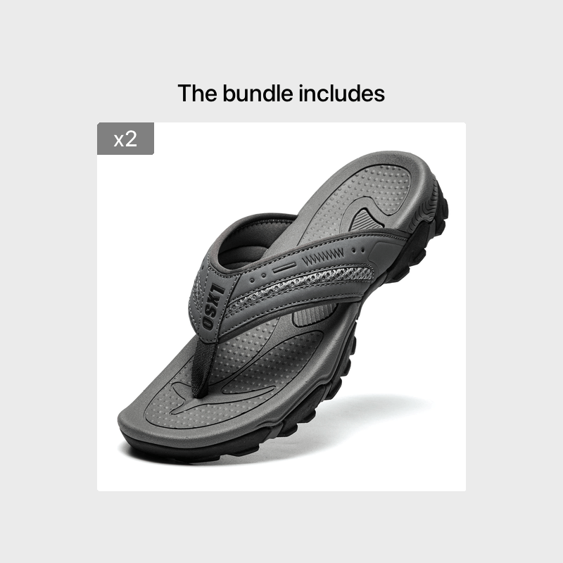 Men's Flip Flops, Outdoor Beach Thong Sandals, Arch Support Athletic Slides, Casual Lightweight Anti-skid Slippers