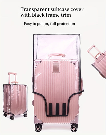 3pcs Luggage Protective Covers, Check-in Shockproof Thick PVC Transparent Dustproof Covers for 50.8cm+60.96cm+71.12cm Suitcases, Waterproof &amp; Durable