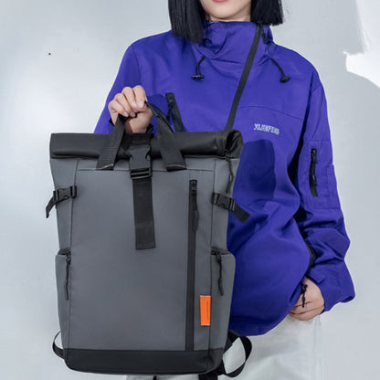 Large Capacity Oxford Commuter Backpack with Adjustable Straps, Casual Business Travel Computer Bag for College Students, Black, Travel Backpack | Modern Backpack | Polyester Lined, Backpack for School