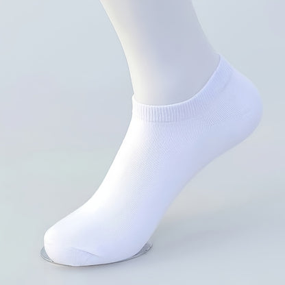 5 Pairs Ultra-Comfortable Low-Cut Ankle Socks - Breathable, Stretchy, and Durable for Sports & Casual Attire - Solid Black, Gray, and White, Sports Socks, Versatile Sock Options, Simple Sock Design, Breathable Fabric