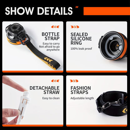 1pc TKK Leakproof Sports Water Bottle Jug with Handle &amp; Straw - Wide Mouth, BPA-Free, for Gym, Travel, Camping, Yoga - Available in 1000ml/1600ml/2100ml (33.81oz/54.1oz/71.01oz) - Ideal Gift for Athletes, Hikers, Outdoor Enth