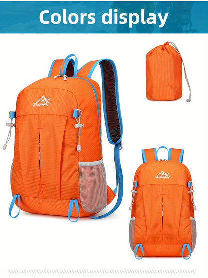 Portable Outdoor Sports Backpack, Ultralight Large Capacity Folding Backpack, Suitable For Mountaineering Hiking Cycling Travel Business Trip Commuting Fitness, Water-resistant Wear-resistant Backpack Christmas, Halloween and