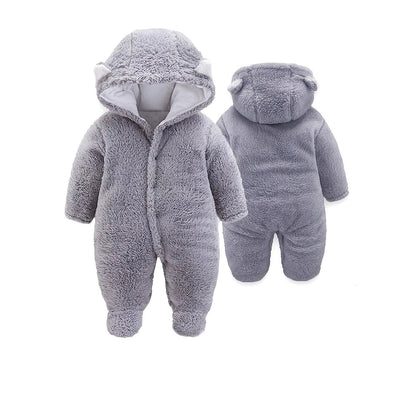 Unisex Baby Winter Coats Cute Newborn Infant Hooded Jumpsuit Snowsuit Bodysuits, Suitable For Indoor And Outdoor Wear