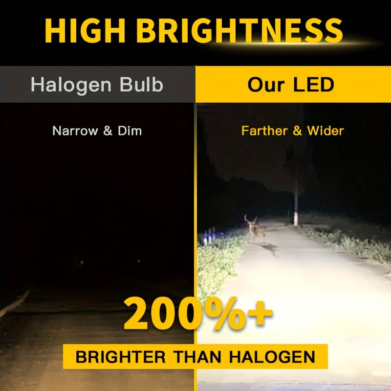 2pcs H4 9003 LED Headlight Bulb CSP Fanless With Canbus High & Low Beam For Audi For Honda For Toyota H4 LED Headlamp For Car Motorcycle HS1 White 12v