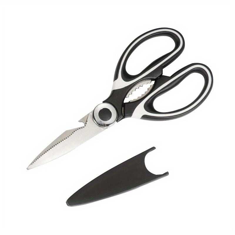 Premium Multi-Purpose Kitchen Scissors for Home Use - Stainless Steel Sharp Food Scissors for Cutting Fish, Meat,, and More,  Rustresistant Blades, Professional Chefs