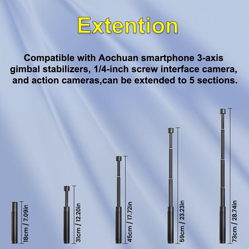 AOCHUAN Smart X Pro 3-Axis Stabilized Phone Gimbal Kit with AI Smart Control, 7-Color RGB Fill Light, OLED Display, Extendable Pole, 360° Rotation, Foldable Design, Long Battery Life, Professional Vlogging & Outdoor Shooting