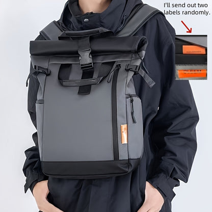 Stylish Men’s Oxford Backpack - Large Capacity, Perfect for School & Travel