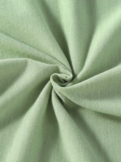 5pcs Solid Color & Striped Round Neck T-shirt Tees Tops Casual Soft Comfortable, Boys And Girls Summer Clothes