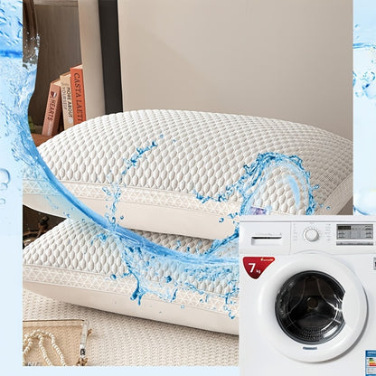 2pcs 3D Tactile Cool Ice Pillow Ice SPA Pillow Breathable Cervical Spine Cool Pillow High-end Hotel-grade Pillow Sleep Without Collapsing 3D Memory Rebound Technology Perfect Holiday Gift for Parents and Friends High-end gift