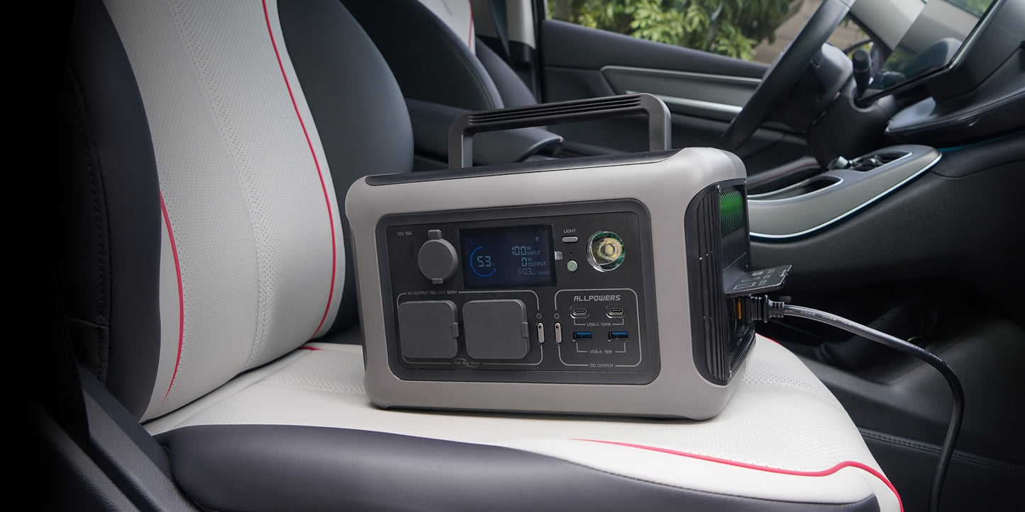 ALLPOWERS R600 299Wh Portable Power Station LiFePO4 Battery AC Output Solar Generator with 600 W Batteries, 0-100% Quick Charge In 1 Hour for Camping, Motorhome, Emergency, RV, Portable Generator for Camping, Solar Battery, G