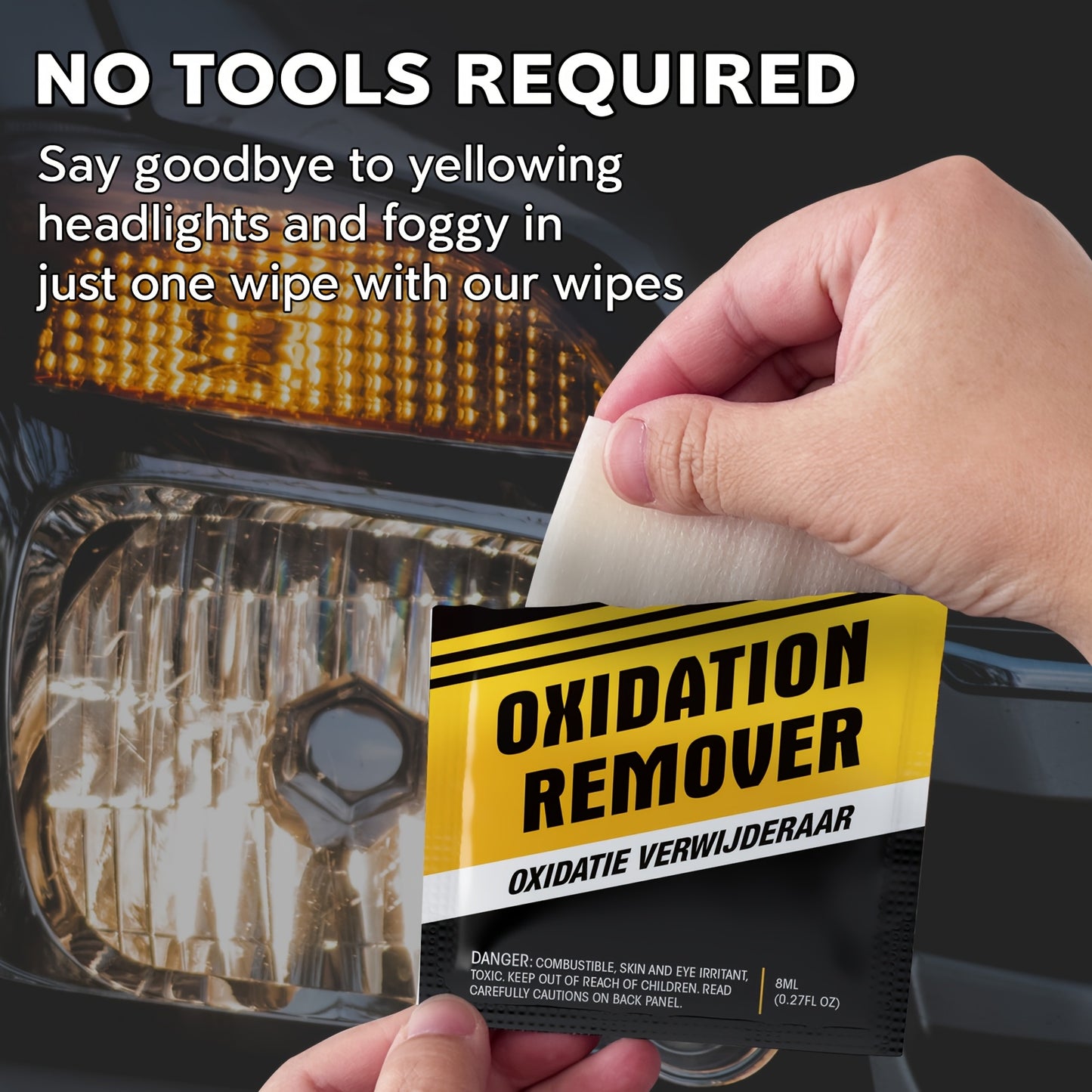 QARROXI Cefor ramic Headlight Restoration Kit, 3-Step DIY Headlight Renewal, UV Blocking Clear Coat, Enhanced Light Output & Beam Precision, Durable Fabric Material, with Compatible Multiple Models for Uncharged