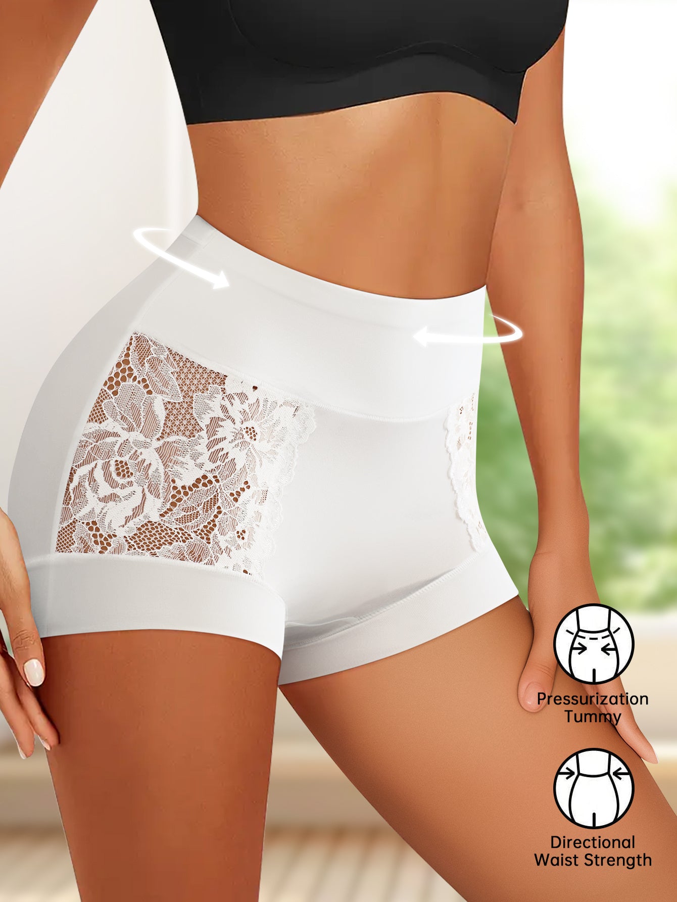 4pcs set of elegant and romantic floral lace-trimmed Women's briefs. Fashionable, comfortable, and breathable. Can be worn as outerwear, suitable for holidays, and wearable all year round. Affordable pants.