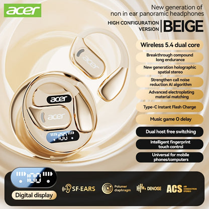 Acer OHR510 Pure Bass Sound Wireless Wireless Earbuds - New Model Over-Ear Design, Long Battery Life, High-Quality Sound for Sports