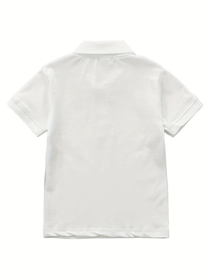 Boys' Casual Lapel Shirt Youngsters's Top Short Sleeve T-Shirt Youngsters's Clothing Comfortable Breathable