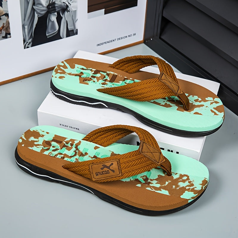 Men's Summer Sandals Outdoor Comfort Flip Flops Lightweight Quick Dry for Beach and Pool