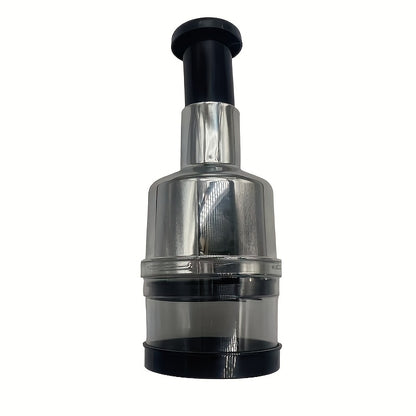 1pc Stainless Steel Manual Garlic Press & Food Chopper - Handheld Vegetable & Onion Cutter, Grinder, Crusher, Mini Grinder for RV Kitchens | Durable Kitchen Tool with Ergonomic Handle, No Electricity Needed, Garlic Crusher, K