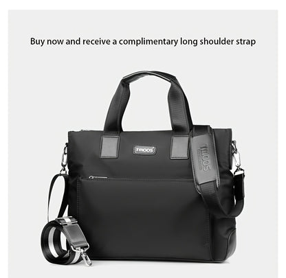 Unisex double shoulder strap design square bag Crossbady bag travel texture Oxford fabric casual crossbody bag multi compartment large capacity anti-theft shoulder bag workplace commuting briefcase