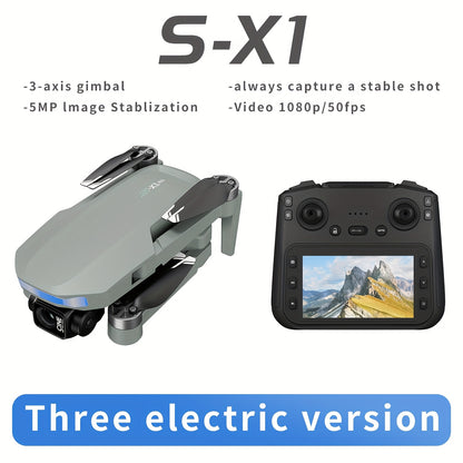 Multi battery set, Light. Stable. Powerful. S- X1 Under 249g with 3- Axis Gimbal Safe Return, Drone Flying, Professional Filming, Sleek Build, Compact Design, Durable Construction, Precision Engineering, Hightech Drone, Brush