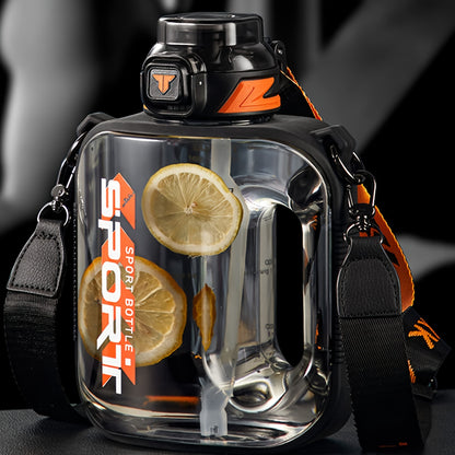 1pc TKK Leakproof Sports Water Bottle Jug with Handle &amp; Straw - Wide Mouth, BPA-Free, for Gym, Travel, Camping, Yoga - Available in 1000ml/1600ml/2100ml (33.81oz/54.1oz/71.01oz) - Ideal Gift for Athletes, Hikers, Outdoor Enth