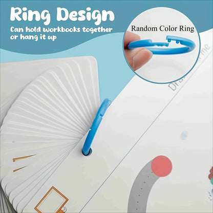 32-Page Reusable Magic Practice Notebook Set | Holistic Brain Development, Pen Control Training and Drawing Education Workbook | Learn Writing Skills, Paper Material, Educational Workbook | Color Pages | Durable Binding