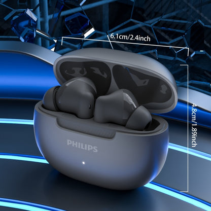 For PHILIPS Wireless Earbuds with ENC Noise Cancellation, Tap Controls & Rechargeable Battery, 6-hour playback time, 16 hour charging case.TAT2020, Earbuds Wireless, Travel Headphones, Office Headphones, Compact Earbuds, Mode