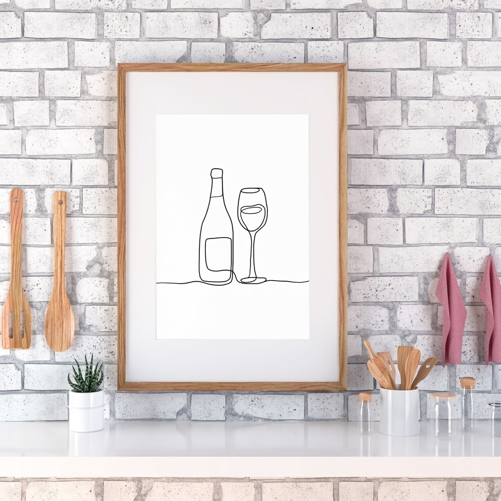 3pcs/set Canvas Print Posters, Line Drawing Canvas Wall Art Decor, For Living Room Wall Decor, Bedroom Wall Decor, Office Kitchen Wall Décor, No Frames