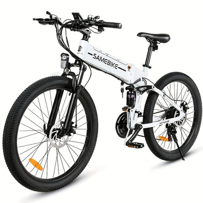 SAMEBIKE Folding Electric Bike | 26x1.95-inch Wear-resistant Tires | 48V 7.8AH Removable Battery | 250W Motor | Disc Brakes | LCD Smart Meter | 80-90km Range, Mountain Bike, Hill Miles E Bike, Folding E Bike, Electric Bike fo