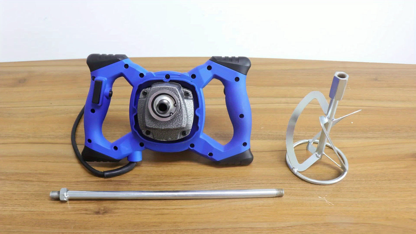 Heavy Duty Electric Paddle Plaster Plastering Mortar Paint Mixer 240V Volt Stirrer 6 Gear for Halloween, Christmas Gift, Construction Equipment, Drywall Mixing, Industrial Mixer, Professionalgrade, Metal Gearbox, Sturdy Build