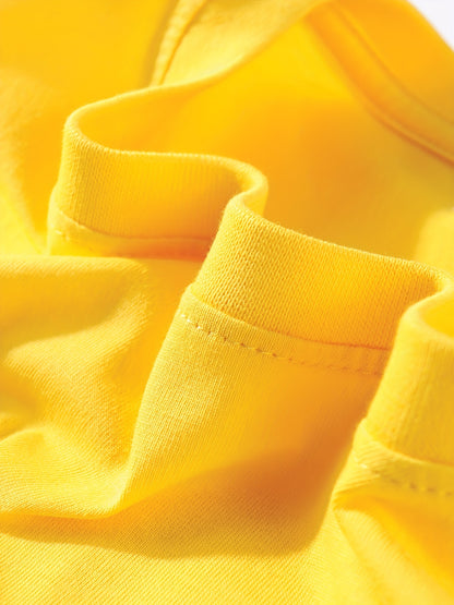 T-shirt infantil de cor sólida, blusa casual de manga curta, t-shirt infantil para o verão.