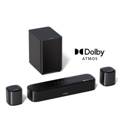 ULTIMEA 5.1ch Sound Bar with Atmos, Surround Sound System for TV, Home Theater Sound System, 2 Surround Speakers with Subwoofer, App Control, 121 EQ Presets, CEC Sync, Bass Boost, Bluetooth 5.3, HD EARC/Opt/AUX, Wired Sound B