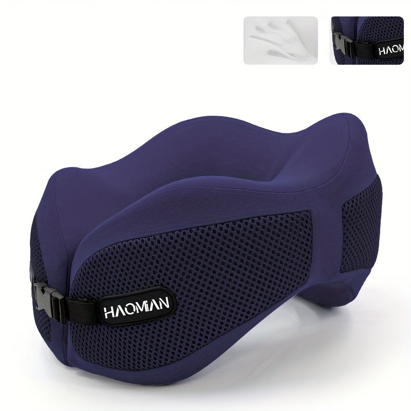 1pc Travel U-Shaped Neck Pillow | 360° Head and Neck Support Design, Compact Ergonomic Washable Cover, Fits Airplane / Car / Train / Camping / Sleeping Scenarios, Portable Support Cushion