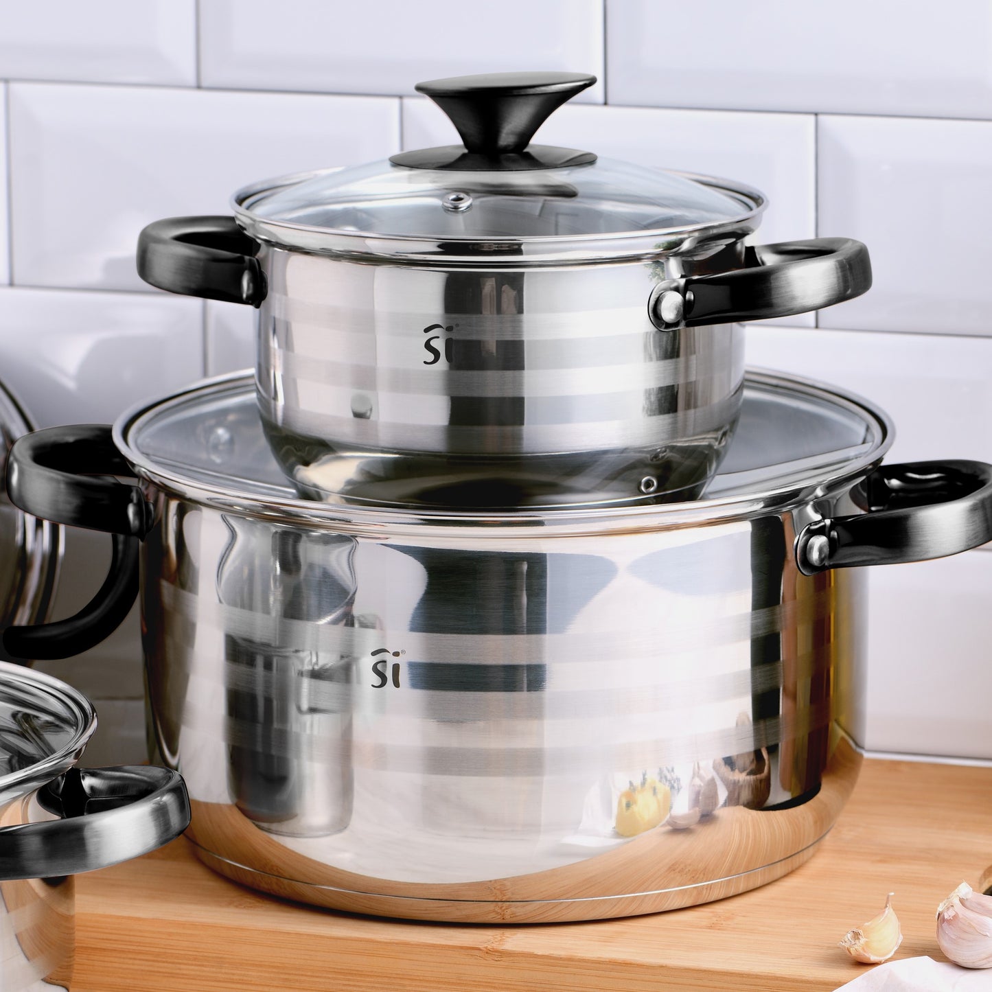 8-Piece Set + 3 Pans