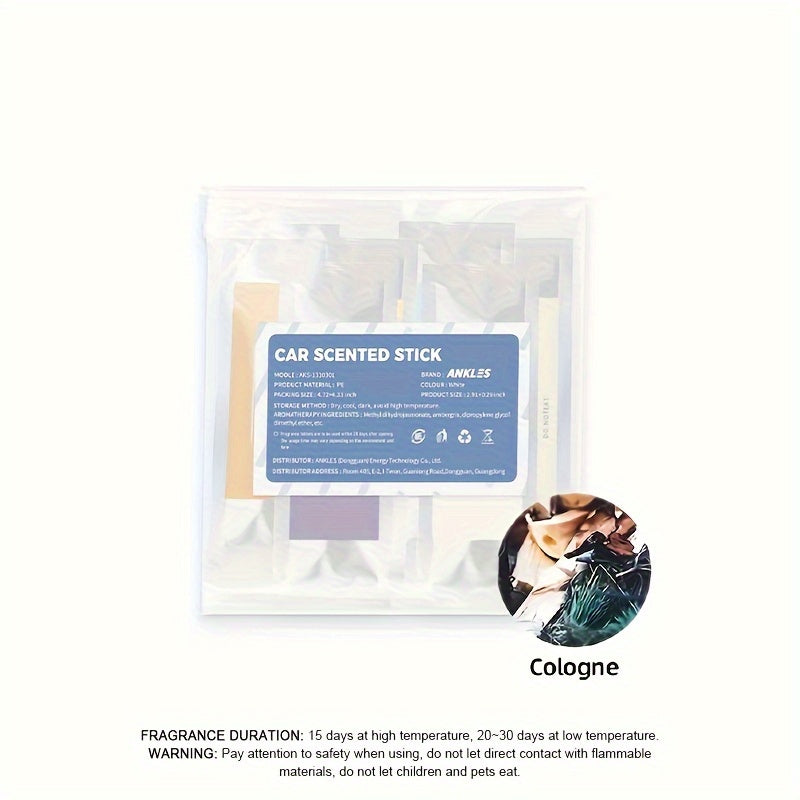 4-Pack Aromatherapy Car Air Freshener Sticks, Essential Oil Diffuser, Long-Lasting Fragrance, Compressed Scent Tablet, Incense Stick for Vehicle Interior, Home & Office Use