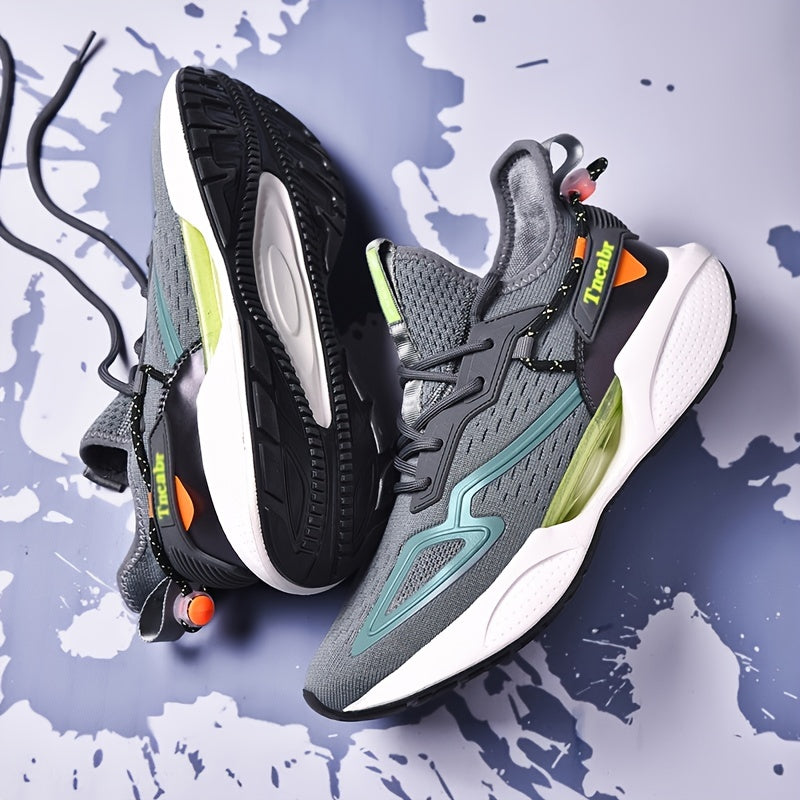 2026 Summer New Knit Men's Casual Shoes, Elastic Shock-Absorbing Athletic Shoes for Students - Trendy and Versatile Running Shoes