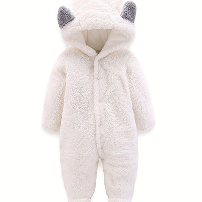 Unisex Baby Winter Coats Cute Newborn Infant Hooded Jumpsuit Snowsuit Bodysuits, Suitable For Indoor And Outdoor Wear