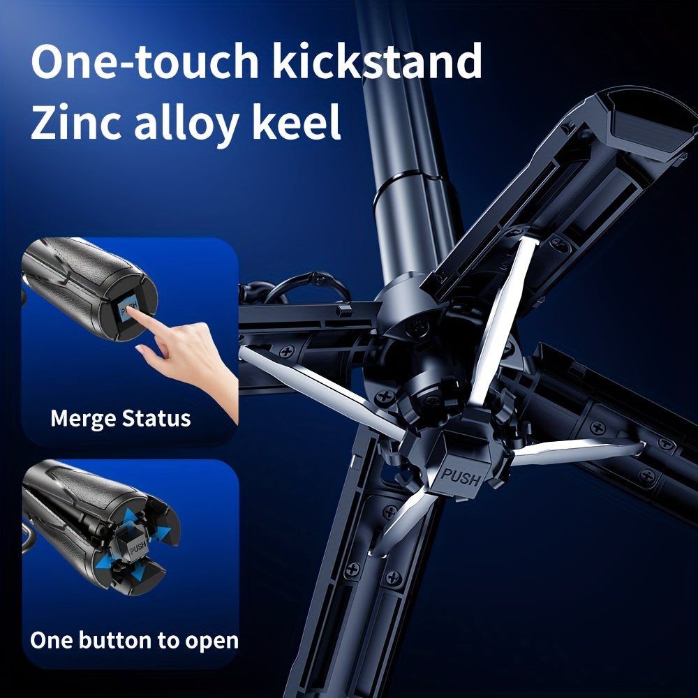 4-in-1 Multi-function Selfie Stick with Bluetooth Remote Control | Magnetic, Cell Phone Clip Dual Combination, 360° Rotation + 220° Flip Adjustment | Detachable Tripod/Cell Phone Holder | Portable Folding Compatible with 4.