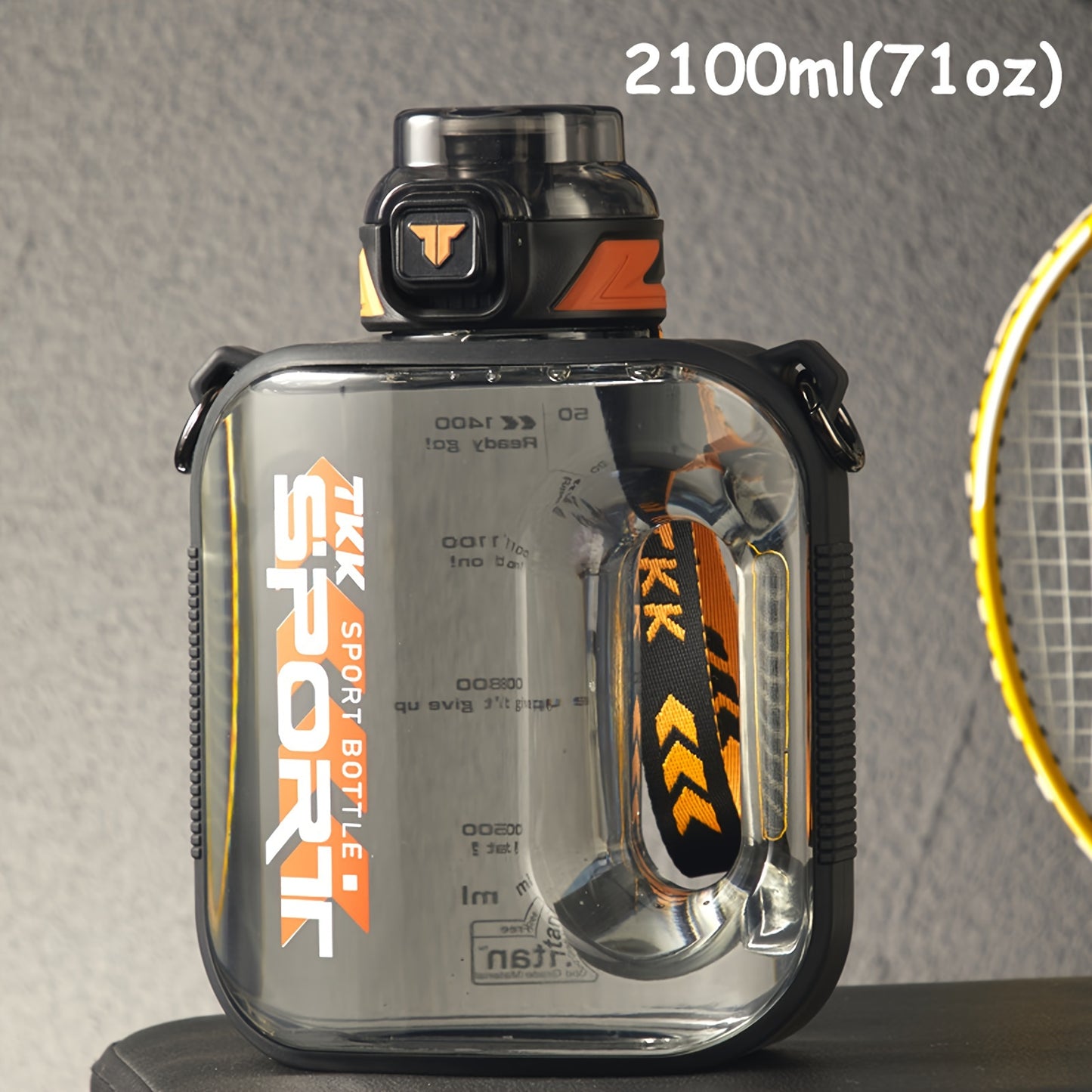 1pc TKK Leakproof Sports Water Bottle Jug with Handle &amp; Straw - Wide Mouth, BPA-Free, for Gym, Travel, Camping, Yoga - Available in 1000ml/1600ml/2100ml (33.81oz/54.1oz/71.01oz) - Ideal Gift for Athletes, Hikers, Outdoor Enth