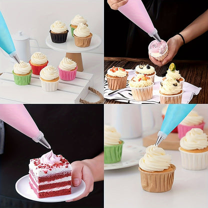 116pcs Cake Decorating Baking Tools Set, Includes Piping Nozzles Pastry Bag Tips Scraper and More Kitchen Gadgets with Storage Box. Buttercream Icing Cheese Bun Dough Pastries DIY for Birthday Parties Family Reunions Holiday